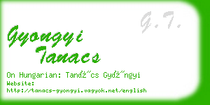 gyongyi tanacs business card